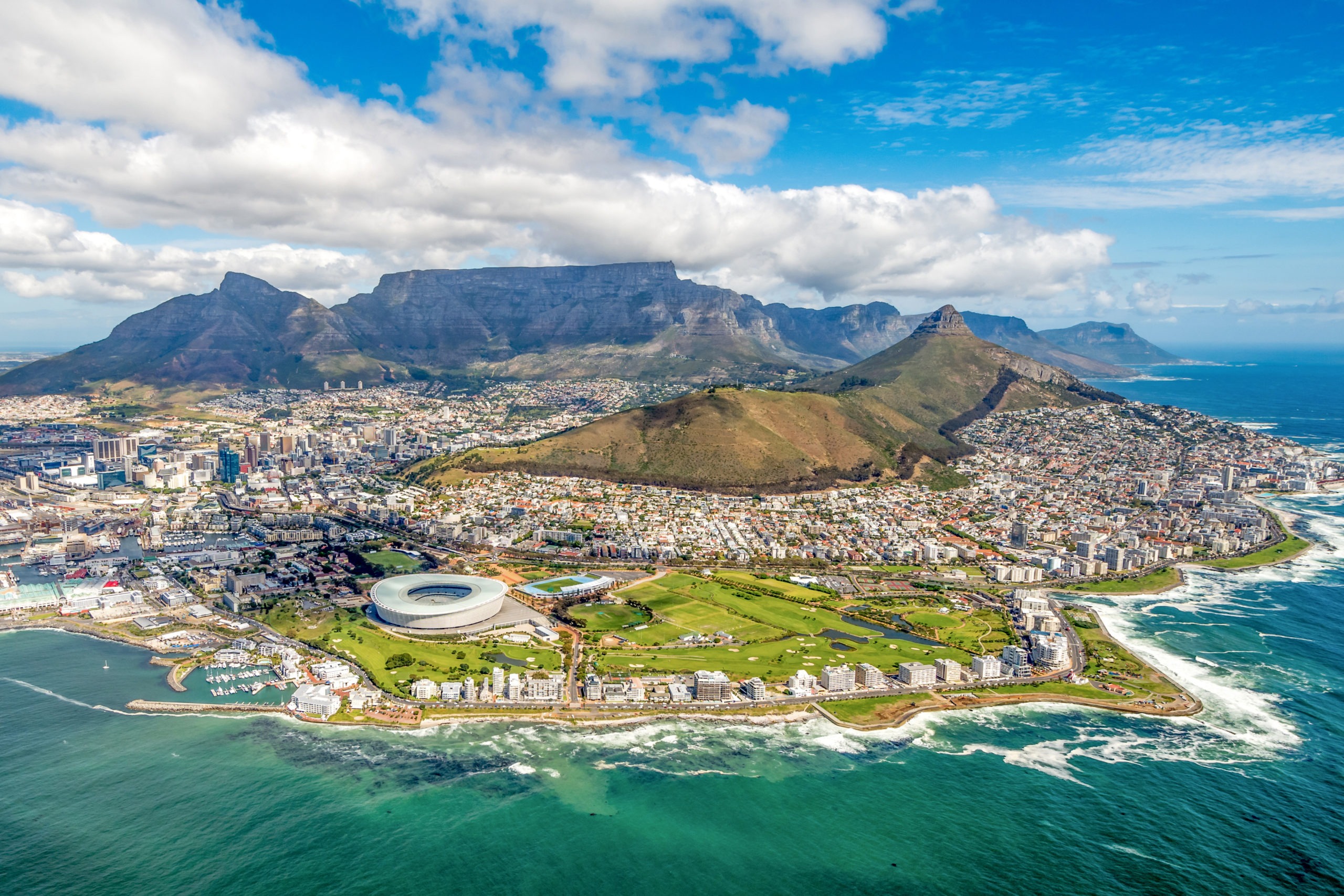 Aerial view of Cape Town, South Africa