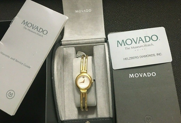 Movado women's 0606895 swiss quartz gold plated casual watch