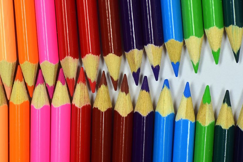 color pencils showing undertones