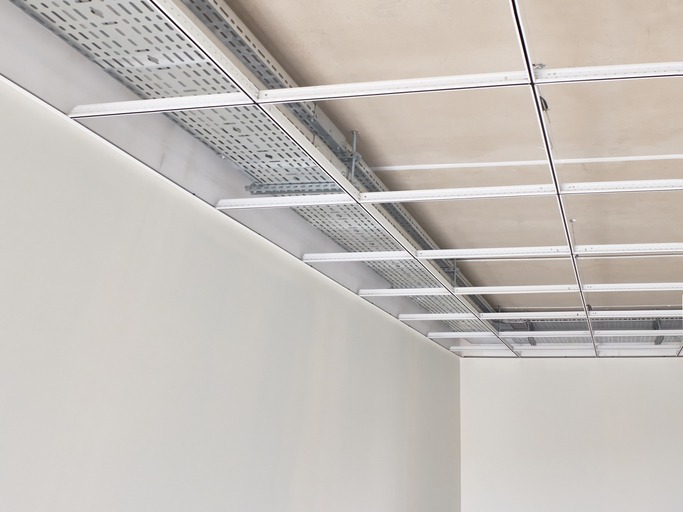 Metal frame of suspended ceilings. Making of false ceilings